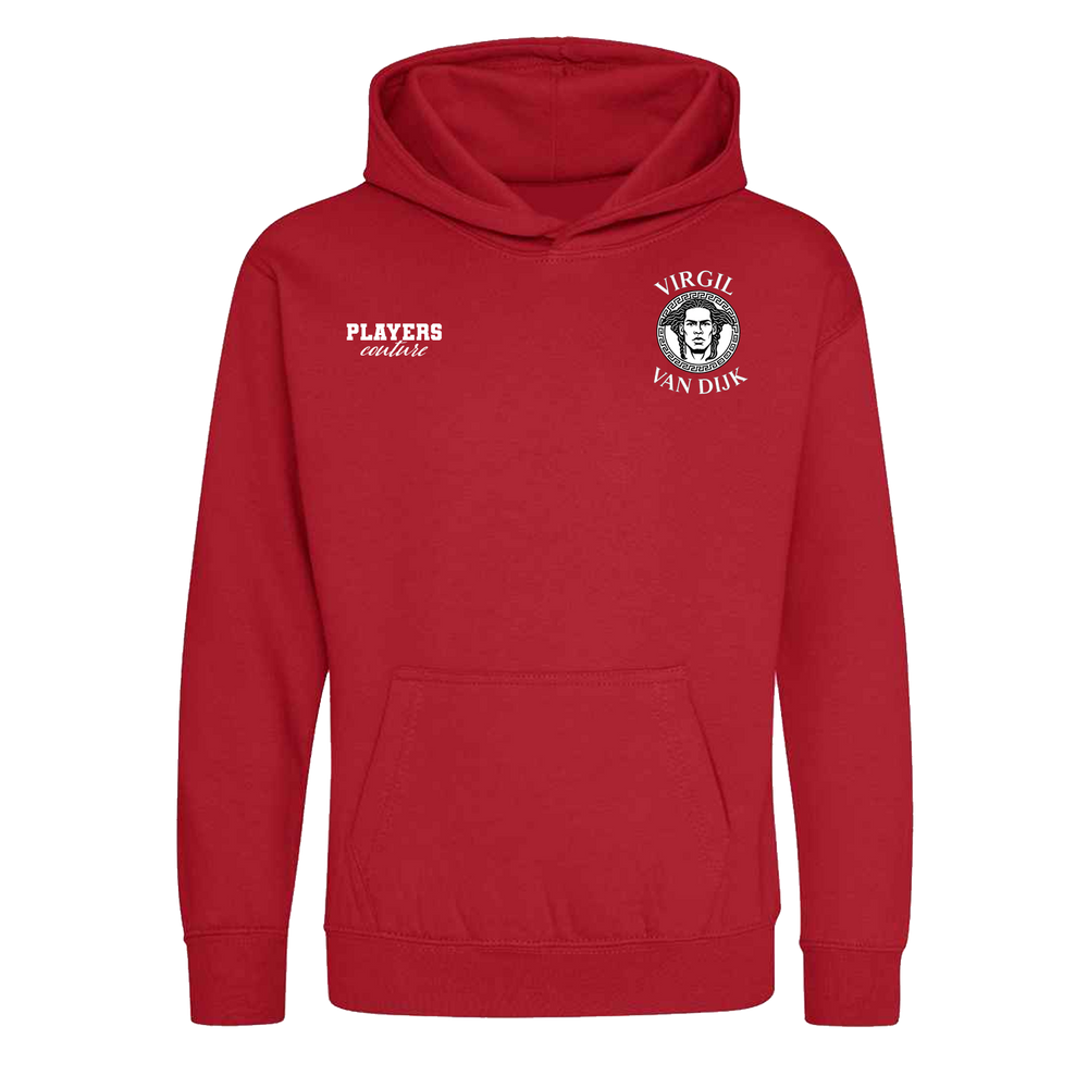 Virgil Van Dijk Logo Players Couture Kids Hoodie Red