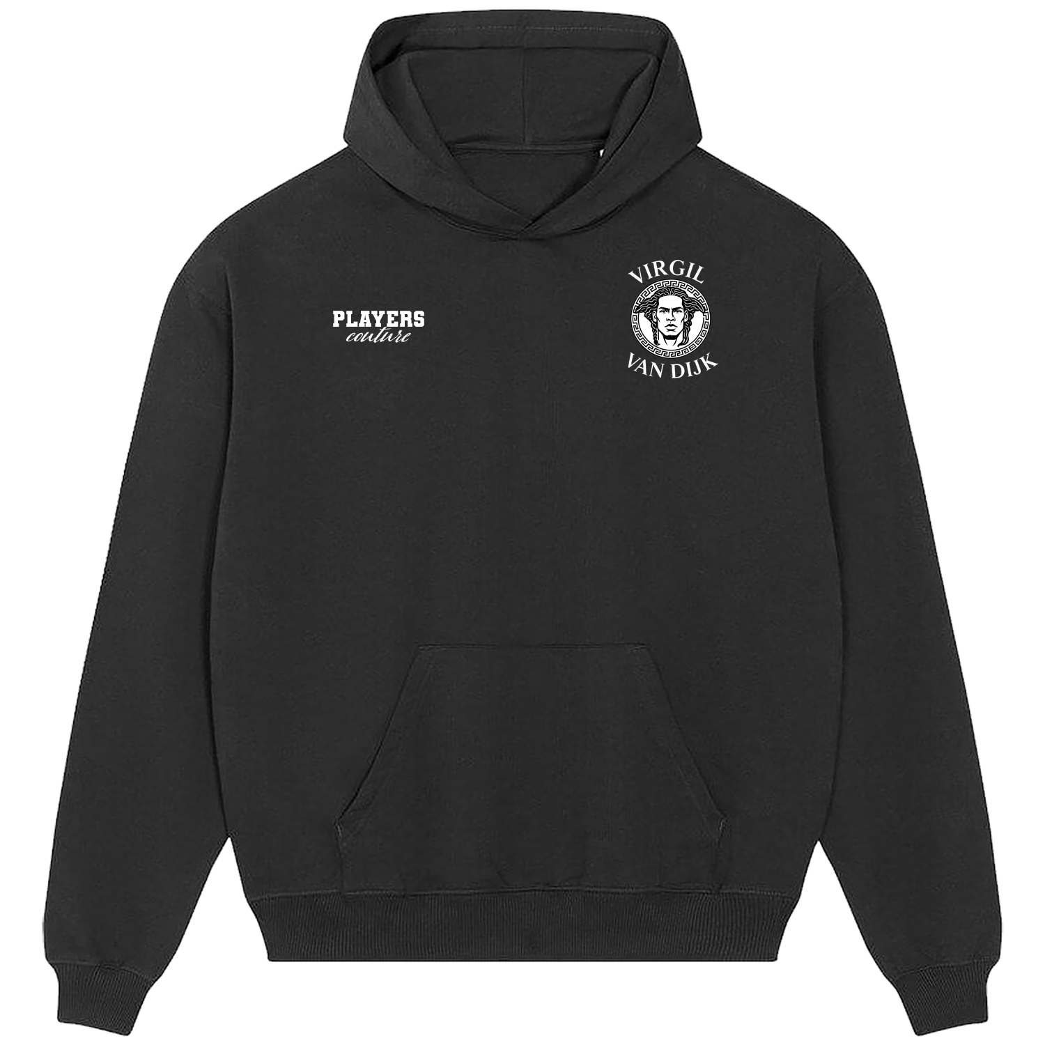 Virgil Van Dijk Logo Players Couture Men's Casual Hoodie Black