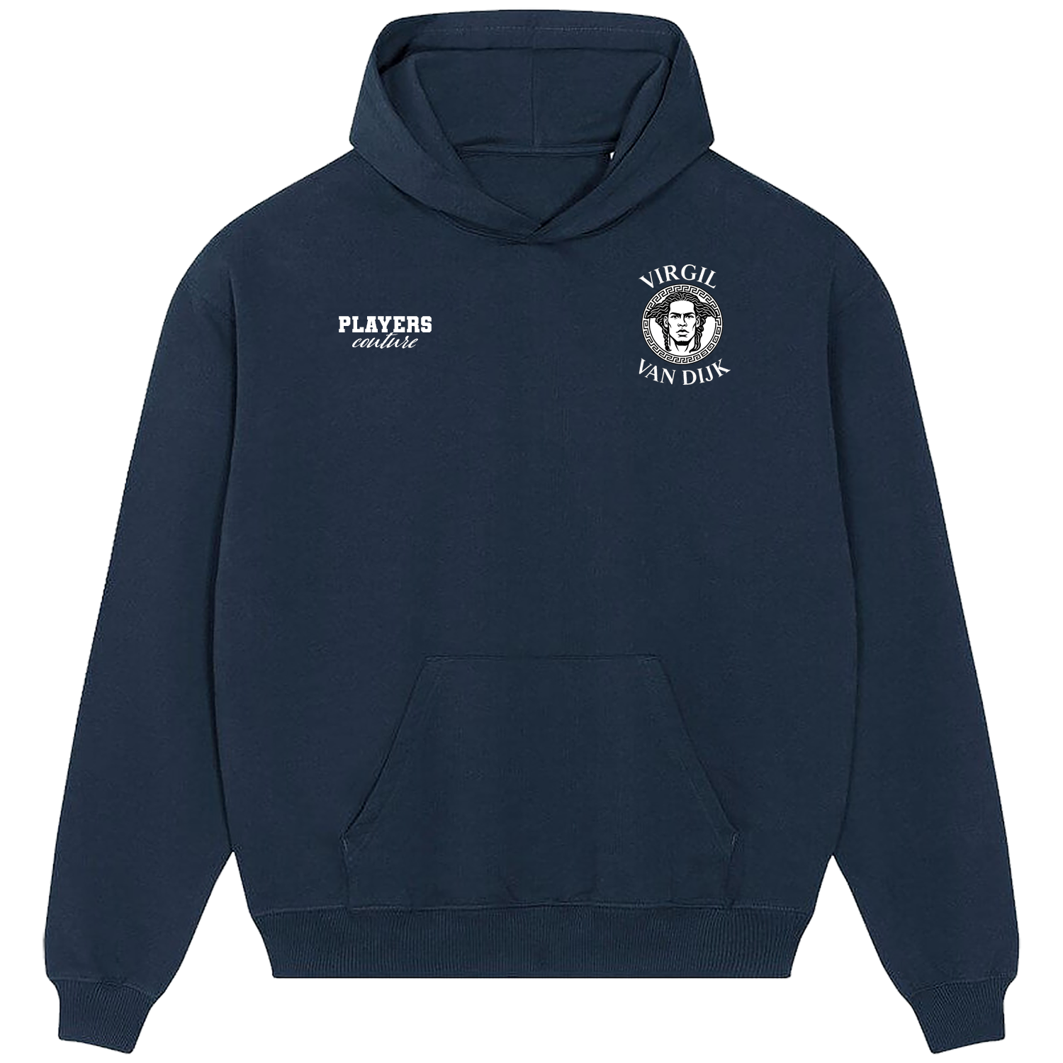 Virgil Van Dijk Logo Players Couture Men's Casual Hoodie Navy