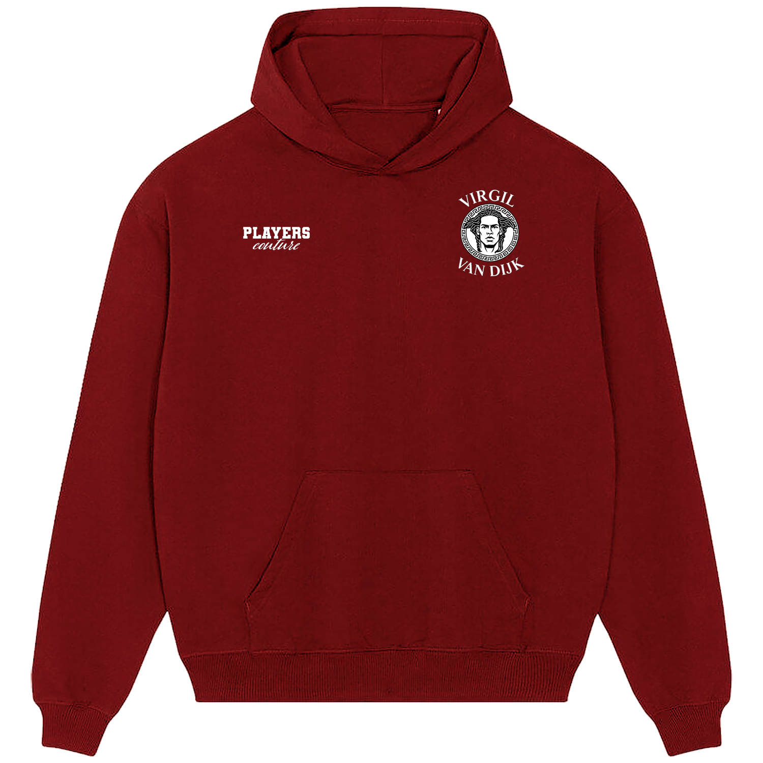 Virgil Van Dijk Logo Players Couture Men's Casual Hoodie Red