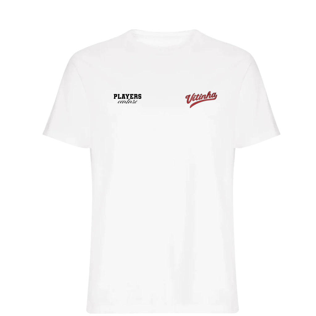 Vitinha Logo Players Couture Mens T-Shirt White