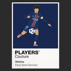 Vitinha PSG Icon Frame Men's Hoodie — Black Artwork