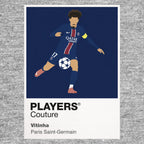 Vitinha PSG Icon Frame Kids T-Shirt — Gray Artwork