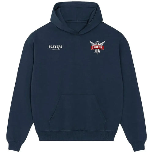 Vladimir Smicer hoodie – navy men's hoodie featuring the Vladimir Smicer Players Couture logo