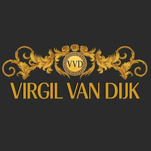 Virgil Van Dijk VVD Logo Kids Hoodie – black close-up detail shot of the Virgil Van Dijk VVD Players Couture logo design