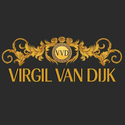 Virgil Van Dijk VVD Logo Kids Hoodie – black close-up detail shot of the Virgil Van Dijk VVD Players Couture logo design