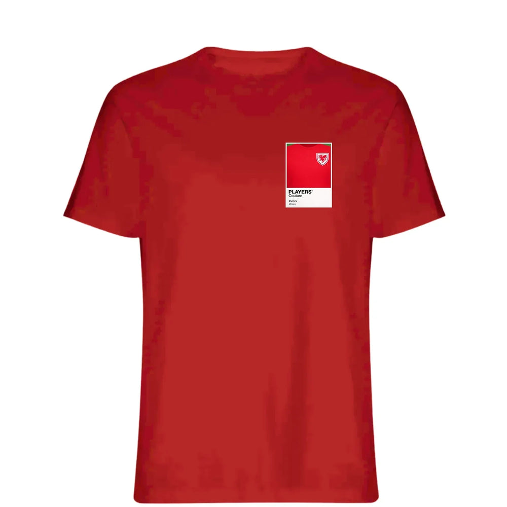 Wales t-shirt – red men's t-shirt featuring the Wales Players Couture logo