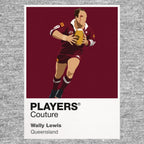 Wally Lewis Queensland rugby league hoodie grey