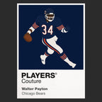 Walter Payton Bears American Football Icon Frame Men's Hoodie