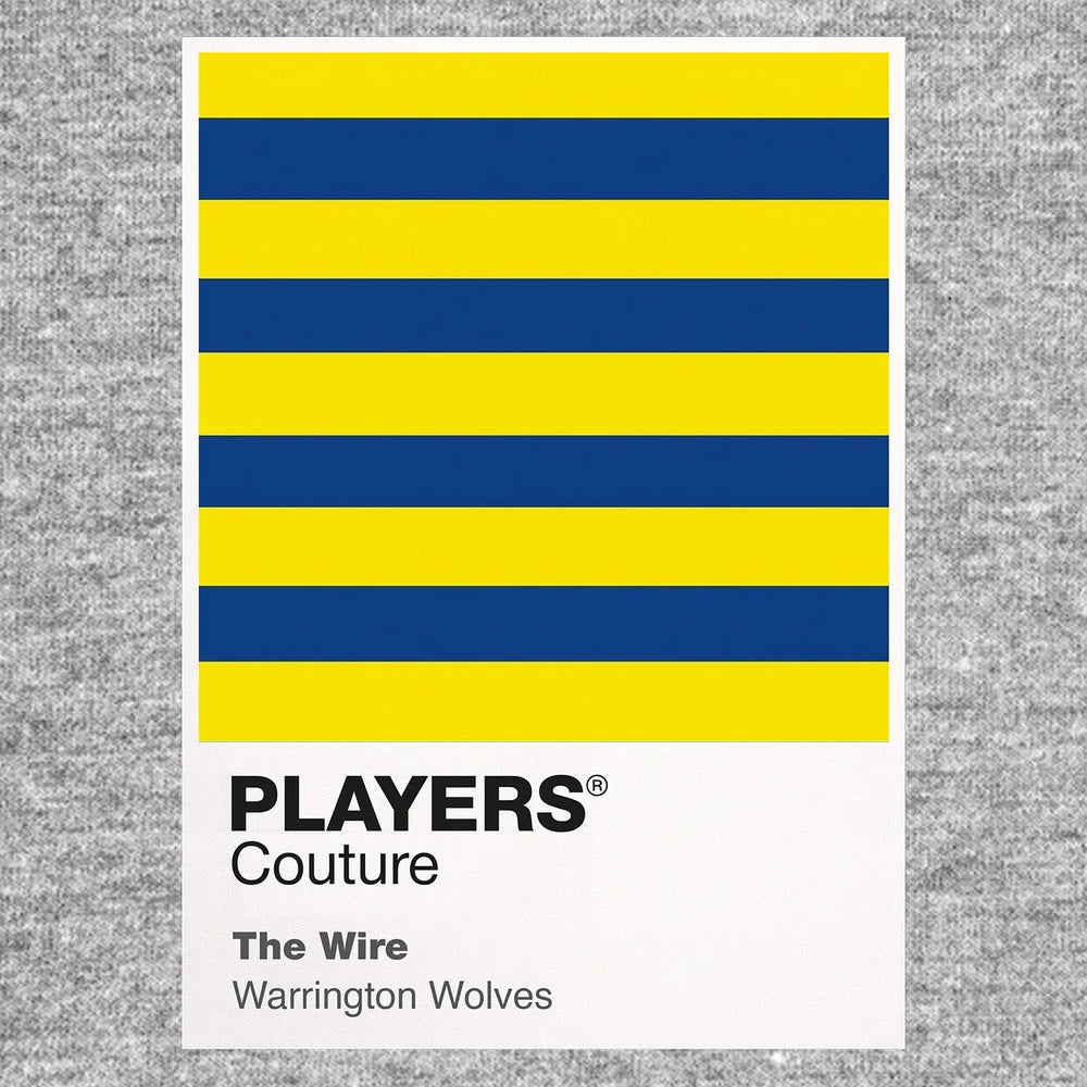 Warrington Wolves Classic Rugby League Shirt Colours Frame Men's Hoodie