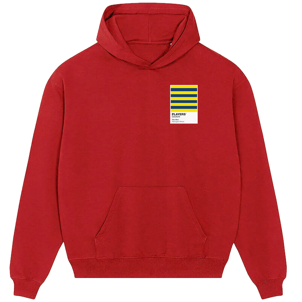 Warrington Wolves Classic Rugby League Shirt Colours Frame Men's Hoodie
