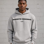 Washington Commanders grey hoodie lifestyle image 1