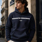 Washington Commanders navy hoodie lifestyle image 2