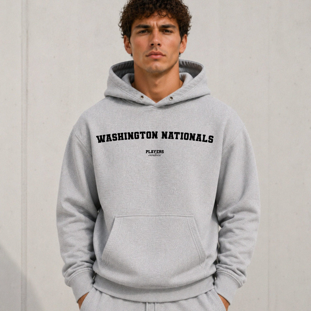 Washington Nationals name-print hoodie - grey