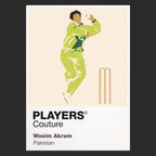 Wasim Akram Cricket Icon Frame Men's T-Shirt