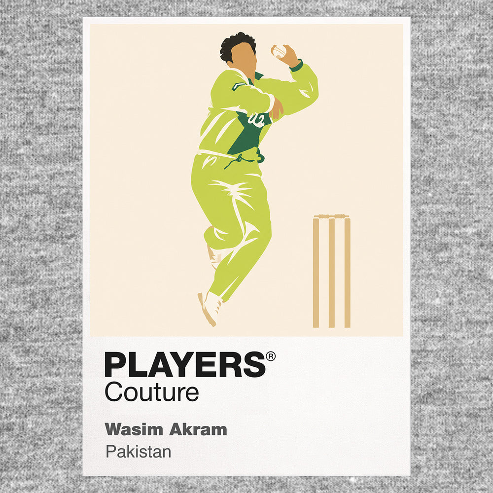 Wasim Akram Cricket Icon Frame Men's T-Shirt