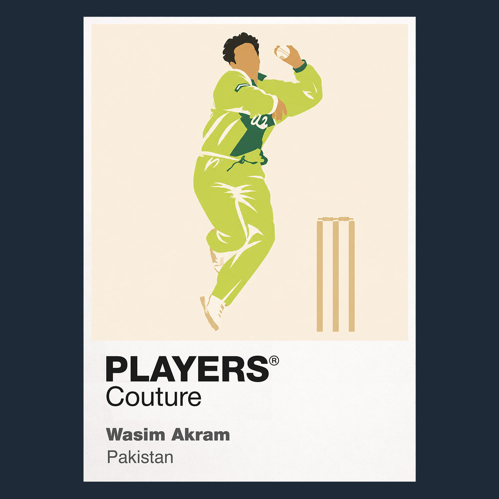 Wasim Akram Cricket Icon Frame Men's T-Shirt