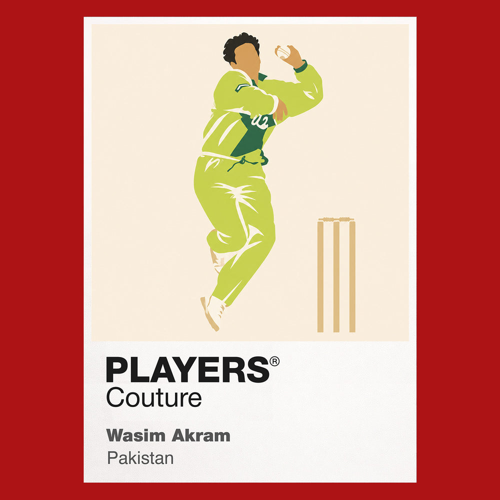 Wasim Akram Cricket Icon Frame Men's T-Shirt