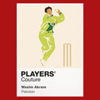 Wasim Akram Cricket Icon Frame Men's T-Shirt