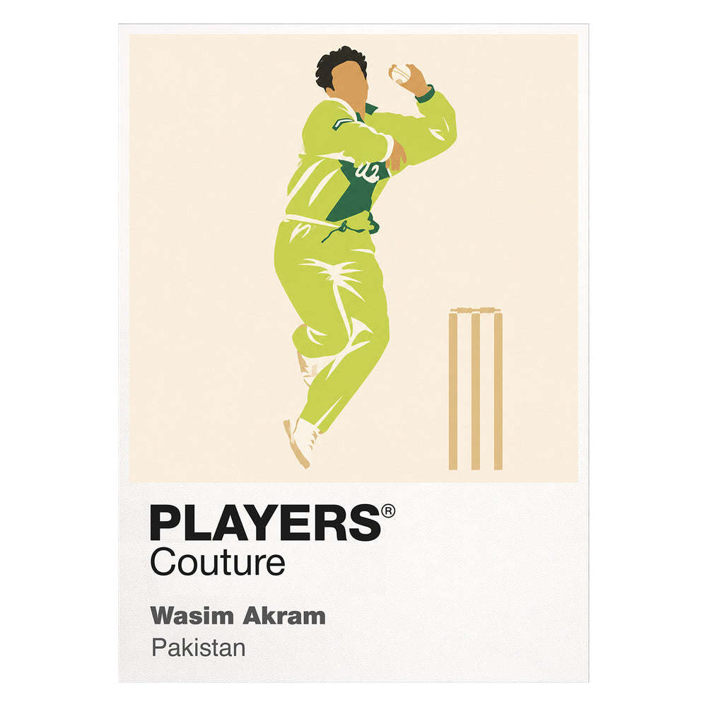 Wasim Akram Cricket Icon Frame Men's T-Shirt