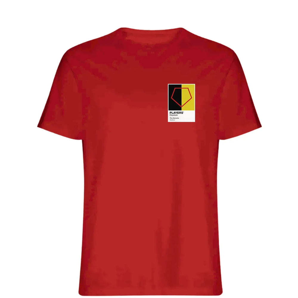 Watford t-shirt – red men's t-shirt featuring the Watford Players Couture logo