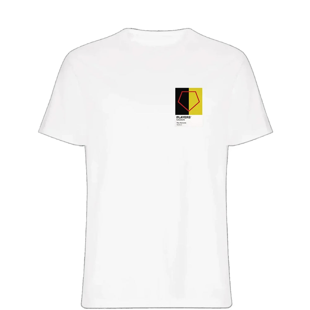 Watford t-shirt – white men's t-shirt featuring the Watford Players Couture logo