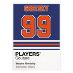Wayne Gretzky 99 Oilers Jersey Frame Men's T-Shirt – white close-up detail shot of the Wayne Gretzky Players Couture logo