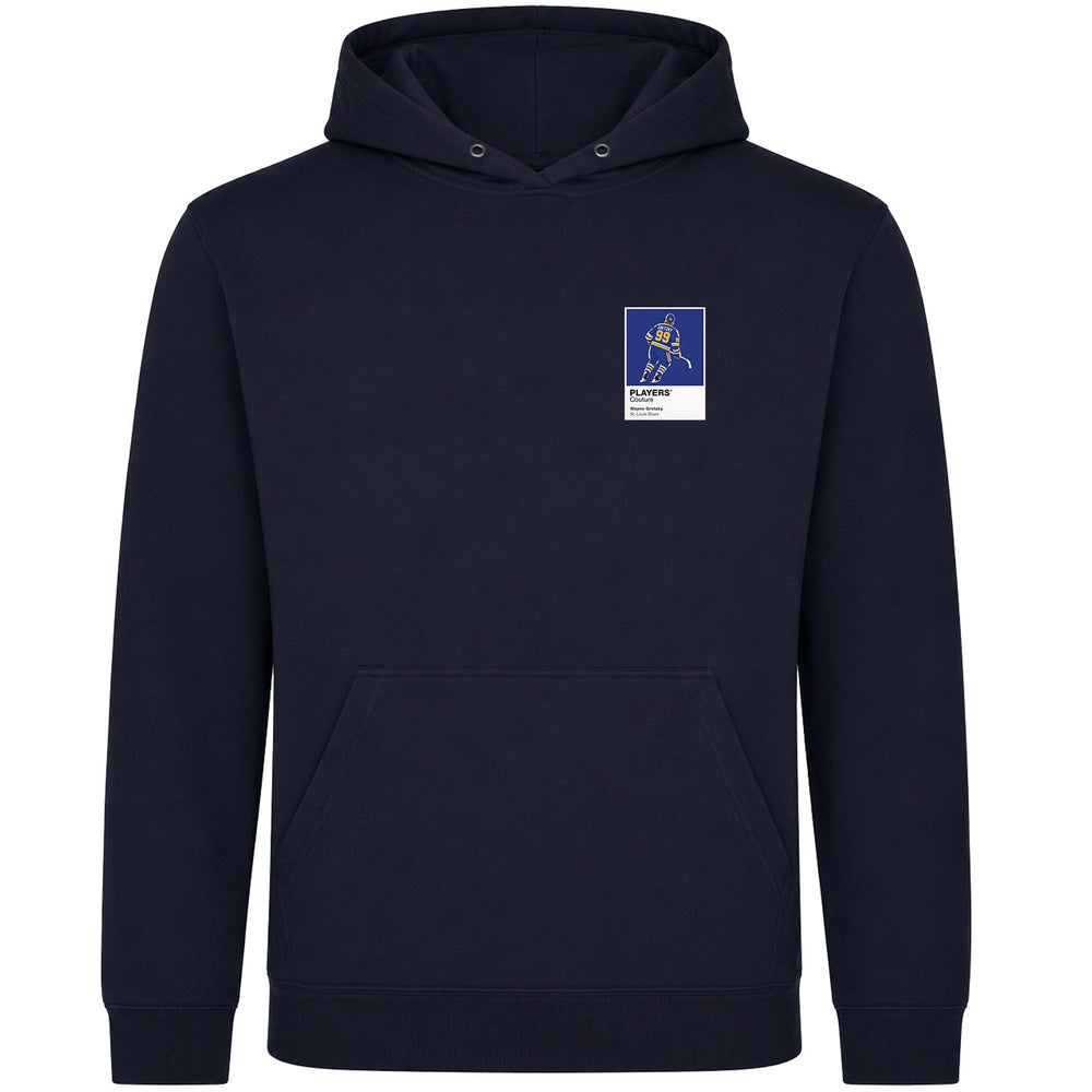 Wayne Gretzky Blues Ice Hockey Icon Frame Men's Hoodie – image 2