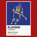 Wayne Gretzky Blues Ice Hockey Icon Frame Men's Hoodie – image 7