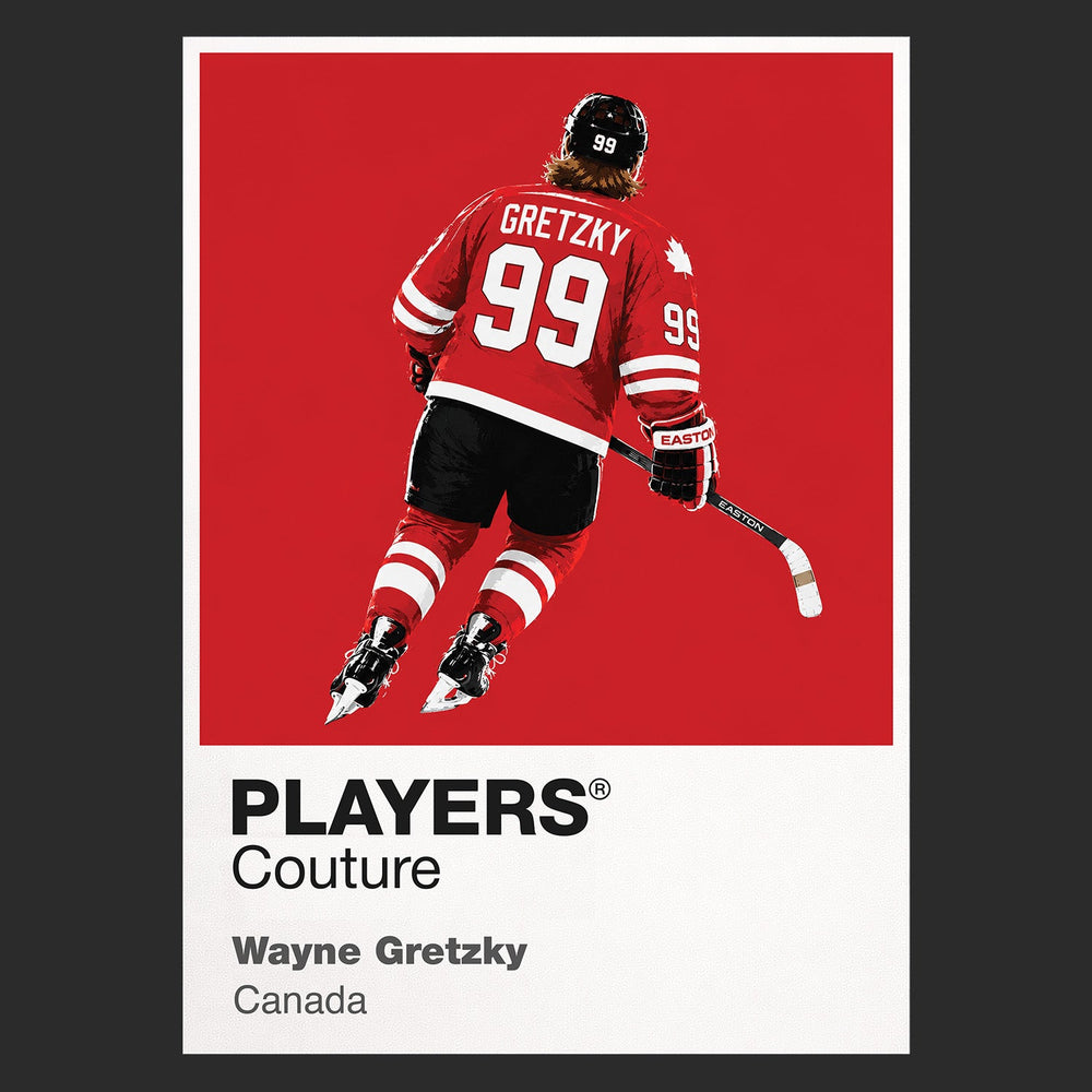 Wayne Gretzky Canada 1 Ice Hockey Icon Frame Men's T-Shirt – image 9