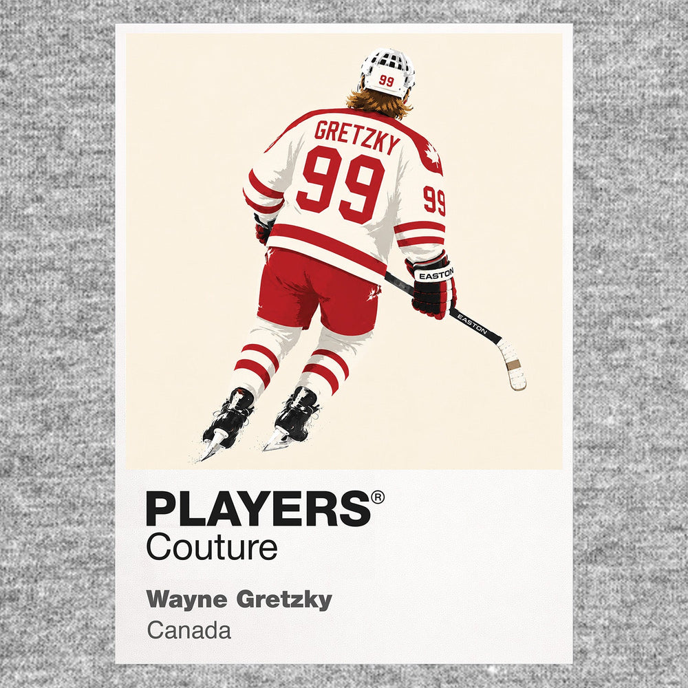 Wayne Gretzky Canada 2 Ice Hockey Icon Frame Men's T-Shirt – image 7