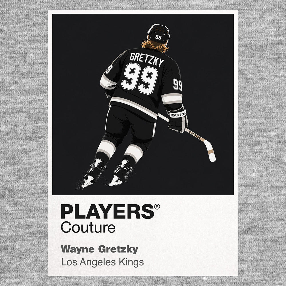 Wayne Gretzky Kings 1 Ice Hockey Icon Frame Men's T-Shirt – image 7