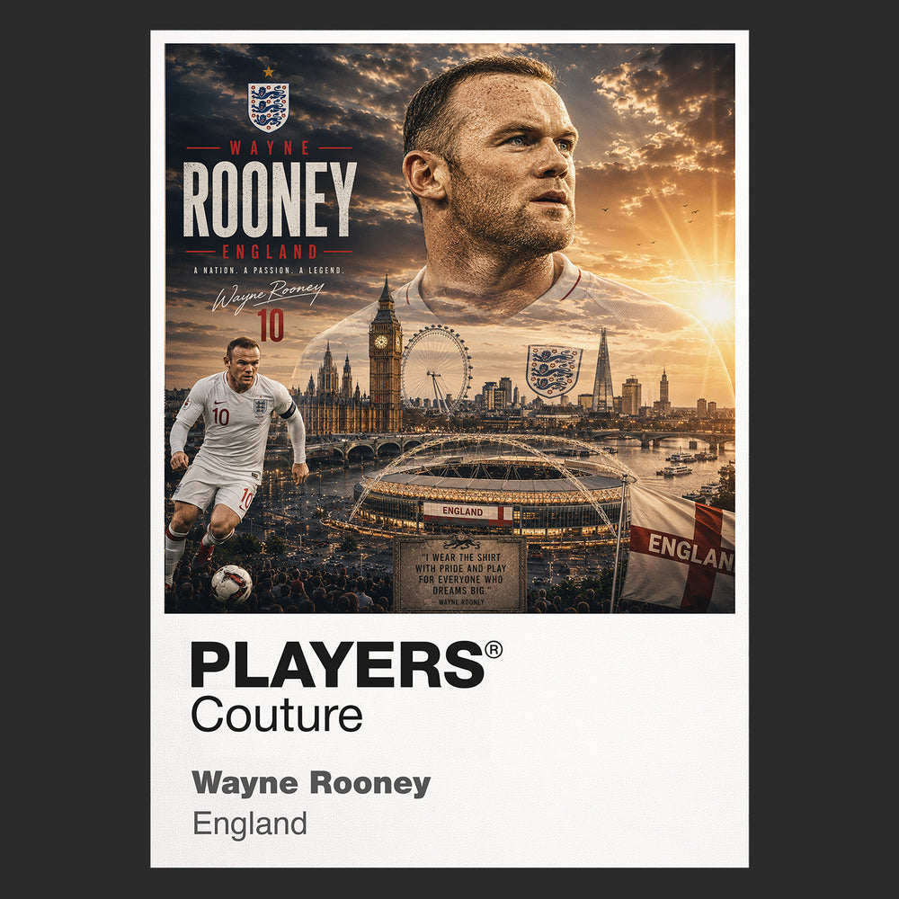Wayne Rooney England Atlas Frame artwork by Players Couture