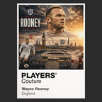 Wayne Rooney England Atlas Frame artwork by Players Couture