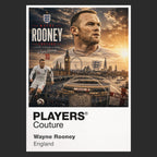 Wayne Rooney England Atlas Frame artwork by Players Couture