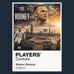 Wayne Rooney England Atlas Frame artwork by Players Couture