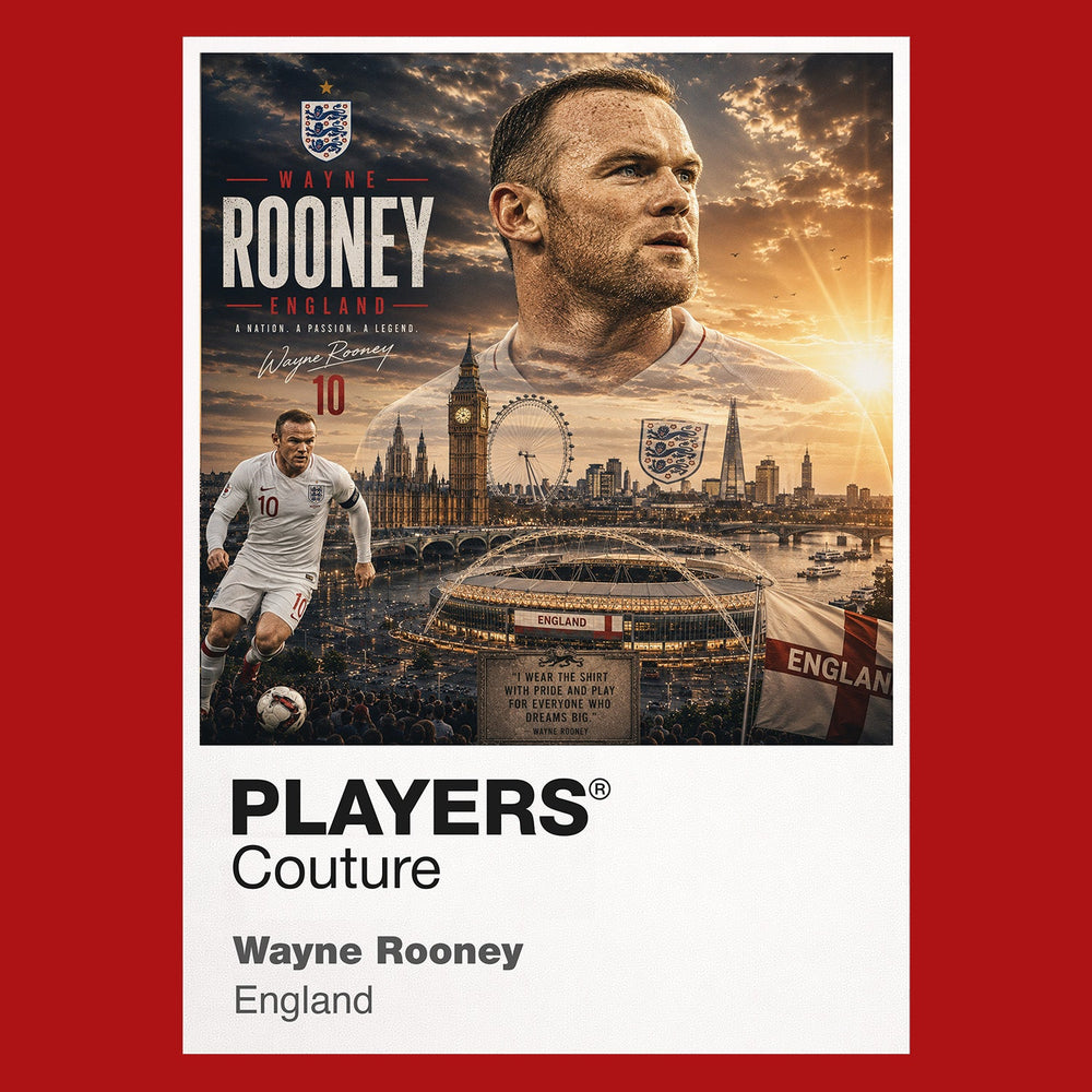 Wayne Rooney England Atlas Frame artwork by Players Couture