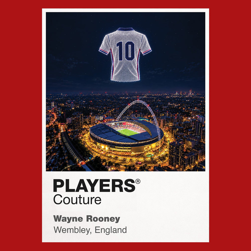 Wayne Rooney England number 10 Icons in Lights Frame artwork in red