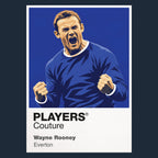 Wayne Rooney Everton Icon Frame Men's Hoodie — Navy Artwork