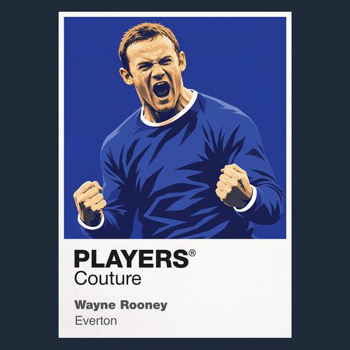 Wayne Rooney Everton Icon Frame Men's Hoodie — Navy Artwork
