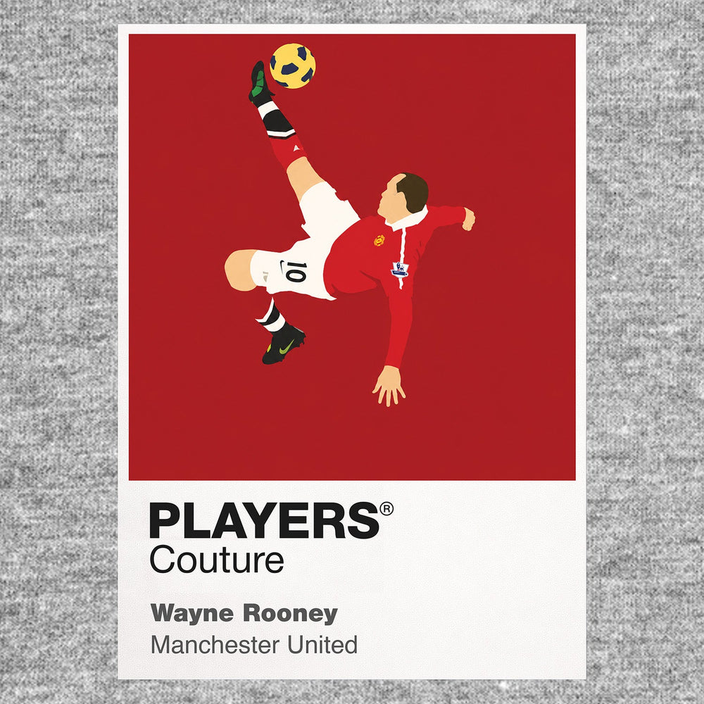 Wayne Rooney Manchester United Icon Frame Kids Hoodie — Gray Artwork