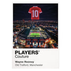 Wayne Rooney Manchester United number 10 Icons in Lights Frame artwork in white