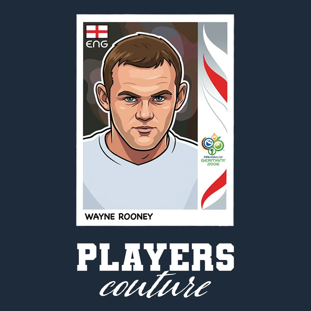 Wayne Rooney World Cup Sticker Kids Hoodie – wayne rooney navy Players Couture design
