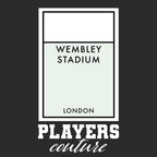 England Wembley Monopoly Card hoodie – black men's hoodie with white England Wembley Monopoly Card letters and Players