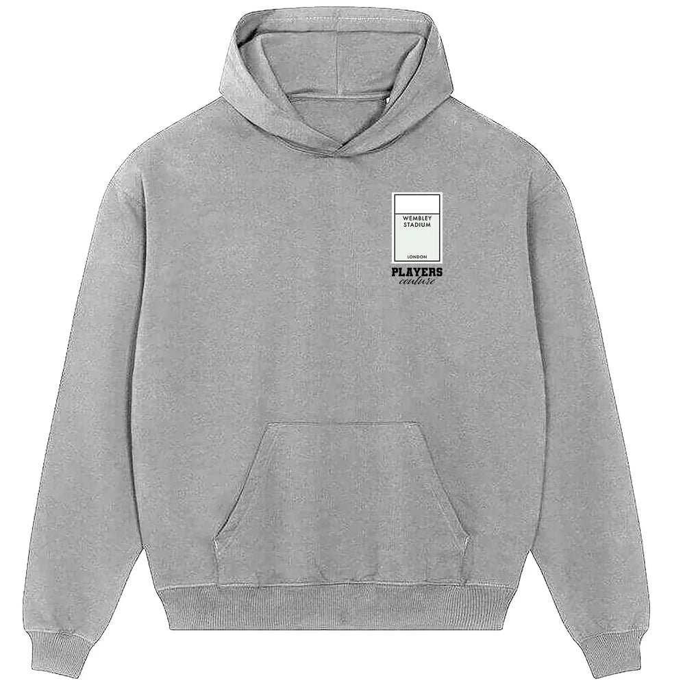 England Wembley Monopoly Card Players Couture Men's Hoodie - Gray / S | England, Football, Hoodies, Men's, Monopoly Card Collection, Volume 2