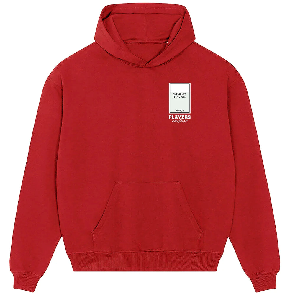 England Wembley Monopoly Card Players Couture Men's Hoodie - Red / S | England, Football, Hoodies, Men's, Monopoly Card Collection, Volume 2