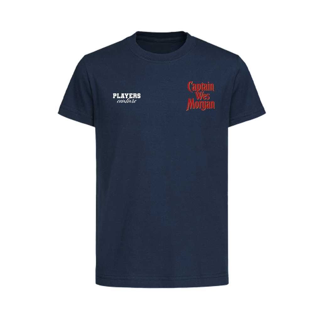 Wes Morgan Logo Players Couture Kids T-Shirt Navy