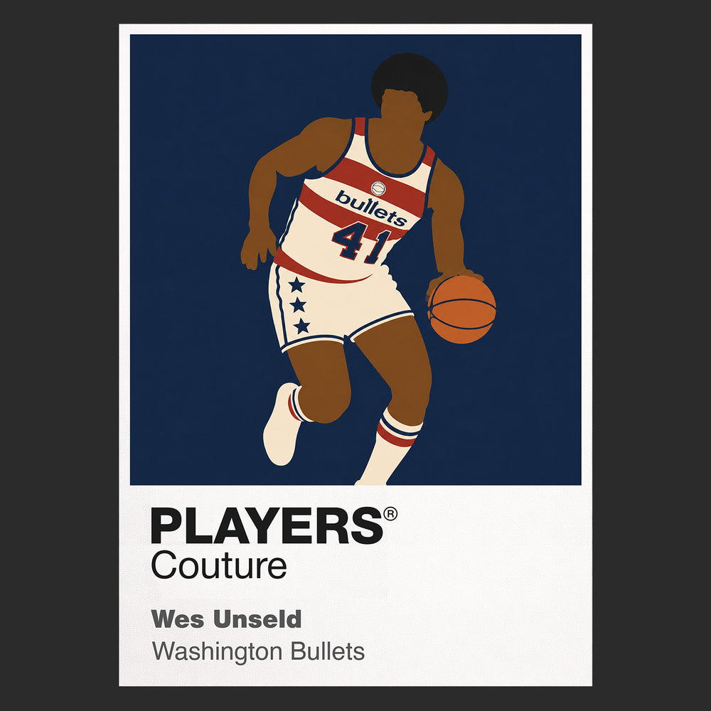 Wes Unseld Bullets Basketball Icon Frame Men's T-Shirt