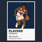 Wes Unseld Bullets Basketball Icon Frame Men's T-Shirt