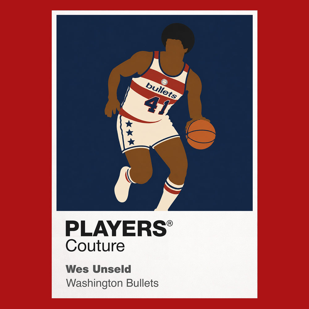 Wes Unseld Bullets Basketball Icon Frame Men's T-Shirt